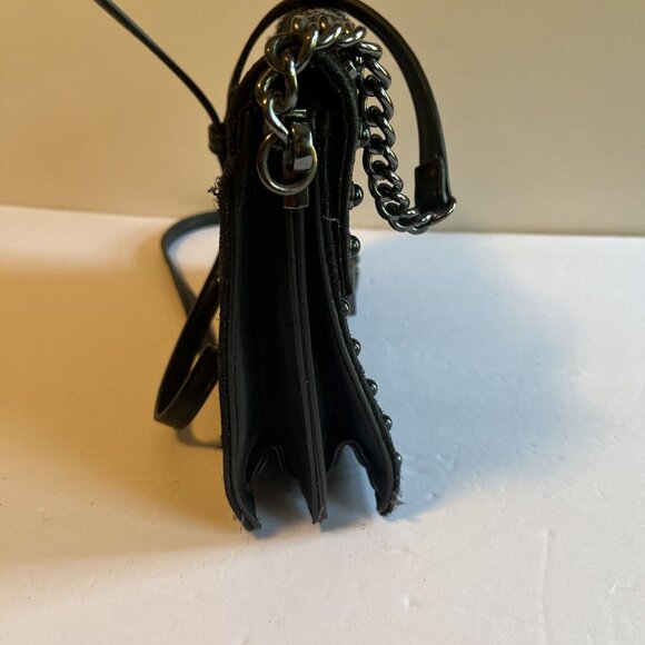 Gorgeous Women’s Black ALDO Messenger Crossbody Purse Bag Embellished Tiger - Picture 4 of 11